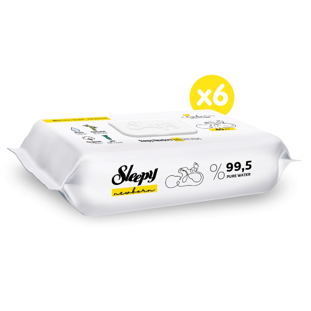 Sleepy Yenidoğan Islak Bebek Havlusu 6x40 (240 Yaprak)