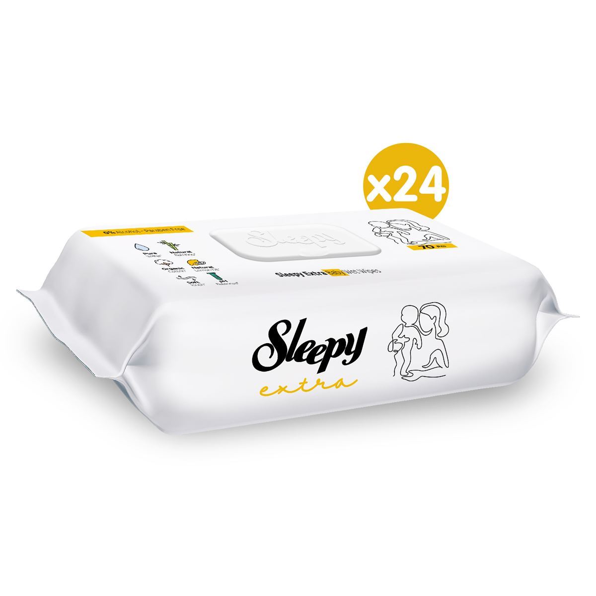 Sleepy Extra Islak Bebek Havlusu 24x70 (1680 Yaprak)
