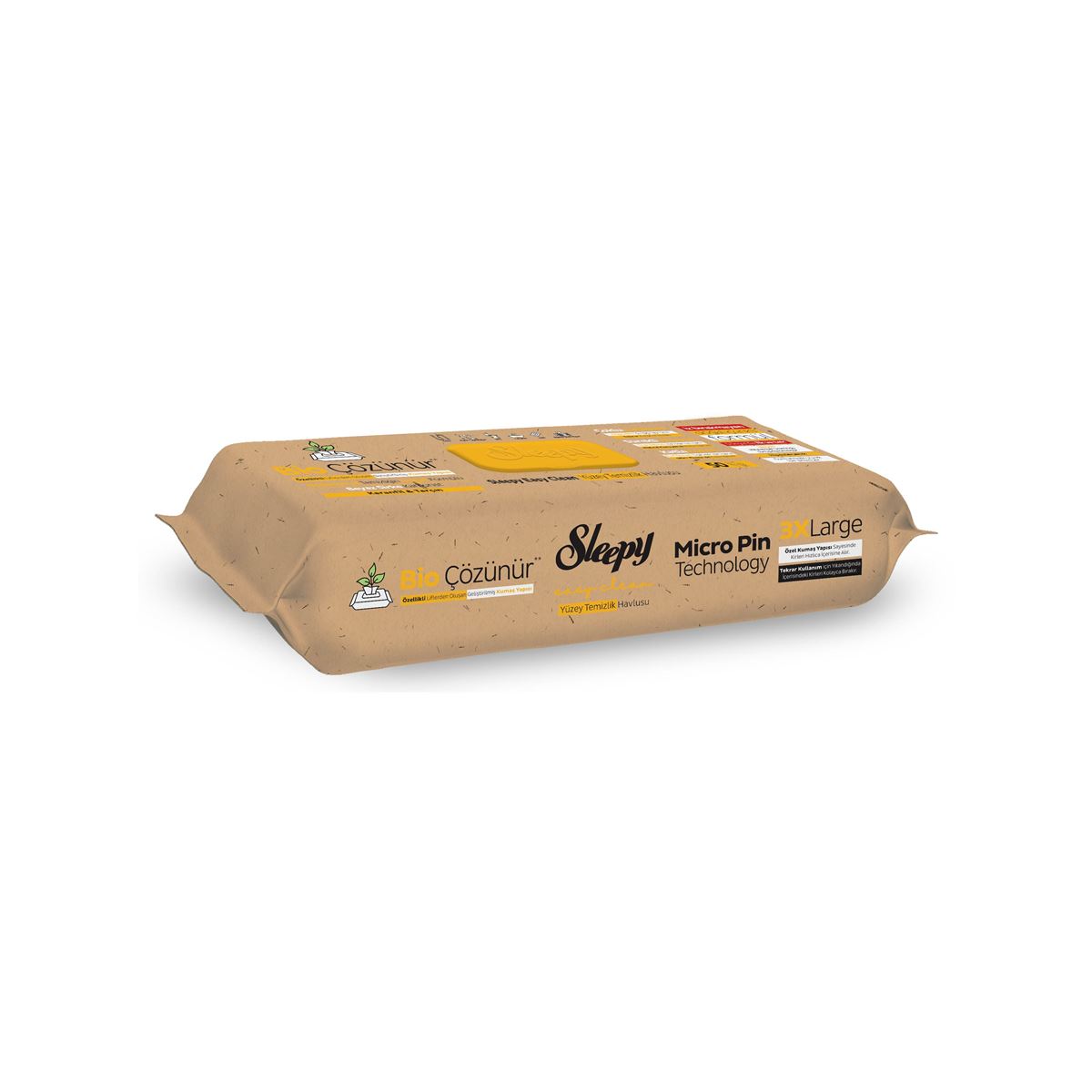 Sleepy Bio Çözünür Yüzey Temizlik Havlusu&Mendili Karma Paket 3x50 (150 Yaprak)