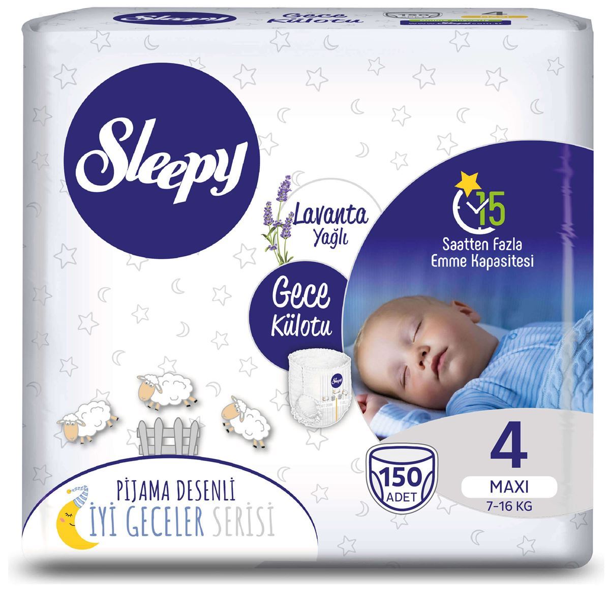 Sleepy Gece Külotu 4 Numara Maxi 150 Adet