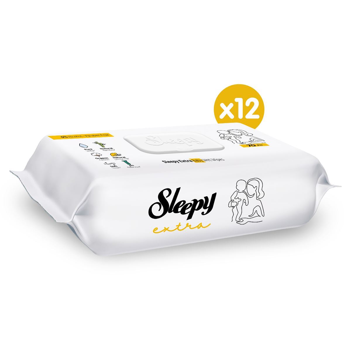 Sleepy Extra Islak Bebek Havlusu 12x70 (840 Yaprak)