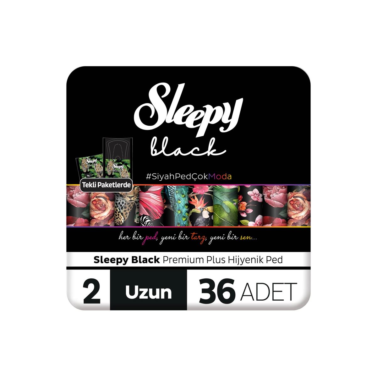 Sleepy Black Premium Plus Hijyenik Ped Uzun 36 Adet