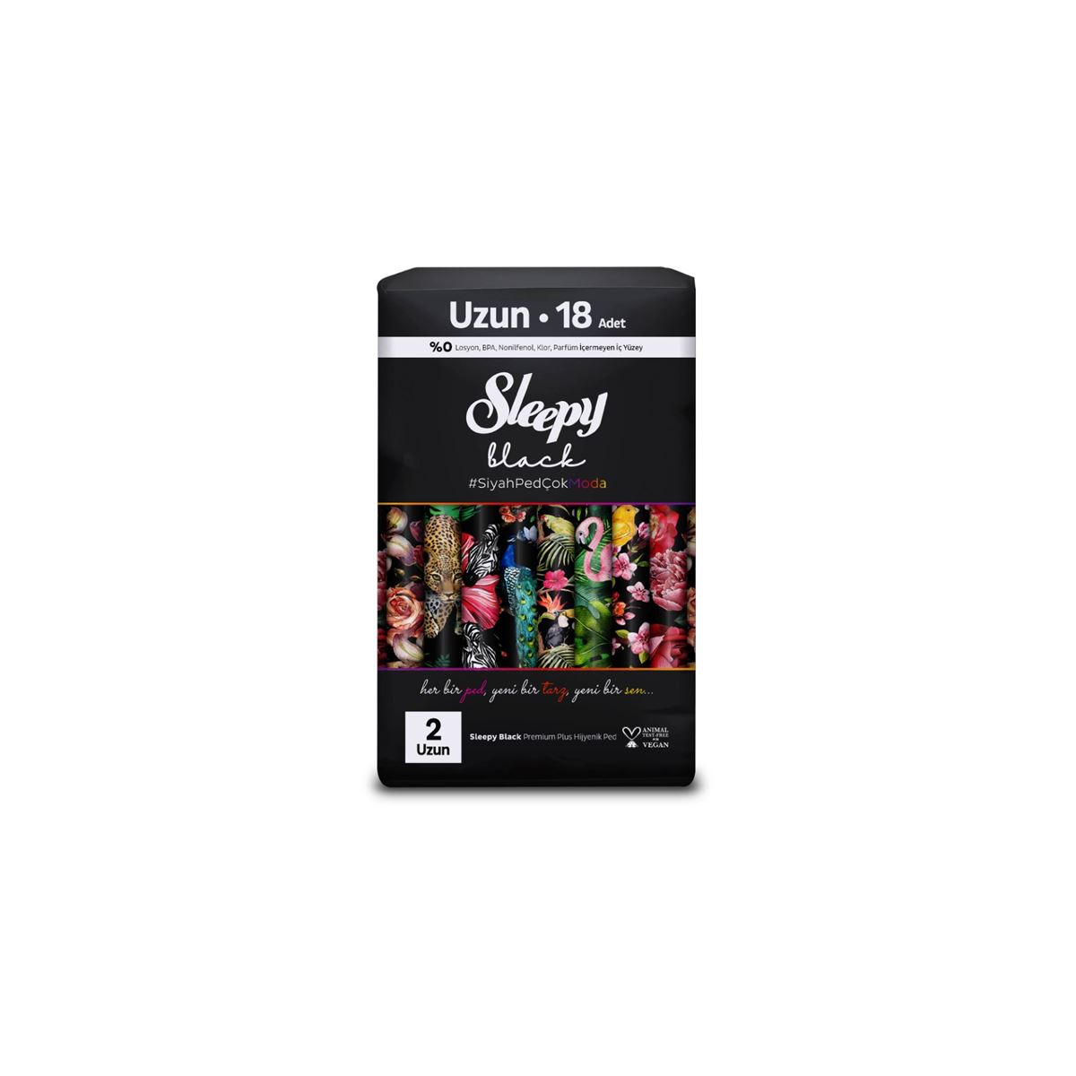 Sleepy Black Premium Plus Hijyenik Ped Uzun 18 Adet