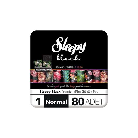 Sleepy Black Premium Plus Günlük Ped Normal 80 Adet Ped