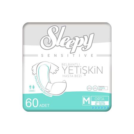 2'li Sleepy Medium Yetişkin Hasta Bezi 30x2 (60 Adet)