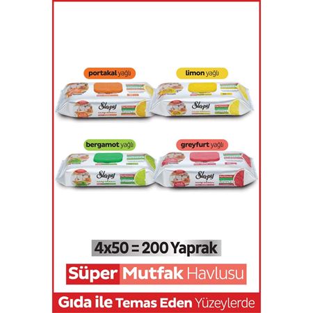 Easy Clean Süper Yüzey Temizlik Mutfak Havlusu&Mendili Karma Paket 4X50 (200 Yaprak)