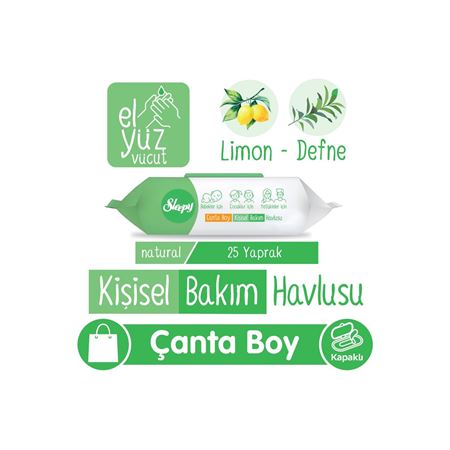 Sleepy Natural Kişisel Bakım Havlusu Çanta Boy 25 Yaprak
