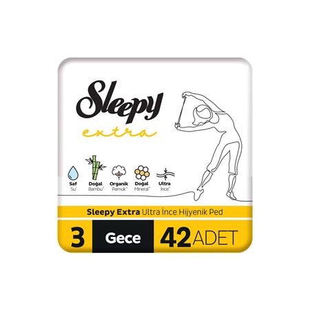 Sleepy Extra Ultra İnce Hijyenik Ped Gece 42 Adet Ped