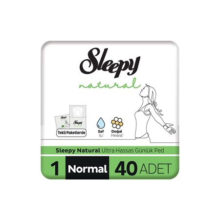 Sleepy Natural Ultra Hassas Günlük Ped Normal 40 Adet Ped