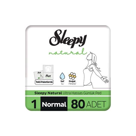 Sleepy Natural Ultra Hassas Günlük Ped Normal 80 Adet Ped