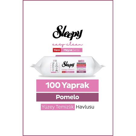 Sleepy Meyve Serisi Yüzey Temizlik Havlusu Mendili Pomelo 100 Yaprak
