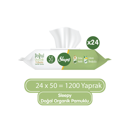 Sleepy Doğal Organik Pamuklu Temizlik Havlusu 24X50