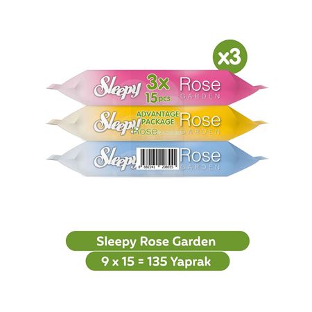 Sleepy Rose Garden Seyahat Cep Mendili 9x15 (135 Yaprak)