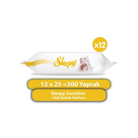 Sleepy Sensitive Islak Bebek Havlusu 12x25 (300 Yaprak)