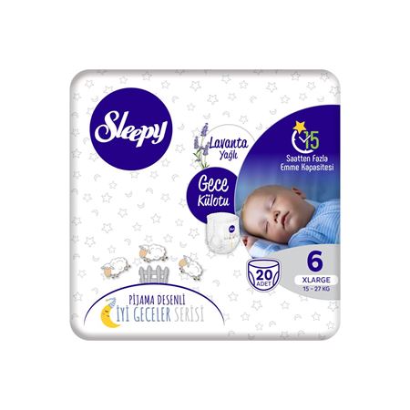 Sleepy Gece Külotu 6 Numara Xlarge 20 Adet