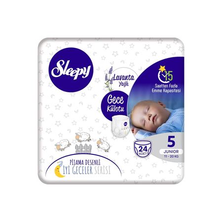 Sleepy Gece Külotu 5 Numara Junıor 24 Adet