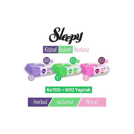 Sleepy Karma Kişisel Bakım Havlusu 6x100 (600 Yaprak)