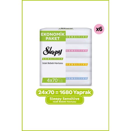 Sleepy Sensitive Islak Bebek Havlusu 24x70 (1680 Yaprak)