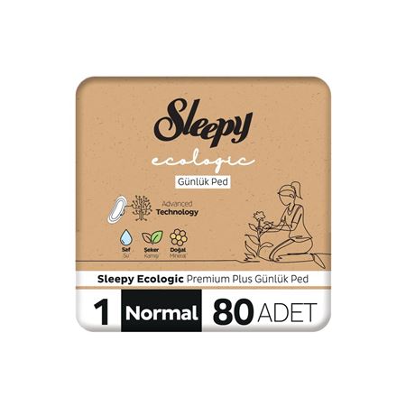 Sleepy Ecologic Premium Plus Günlük Ped Normal 80 Adet Ped