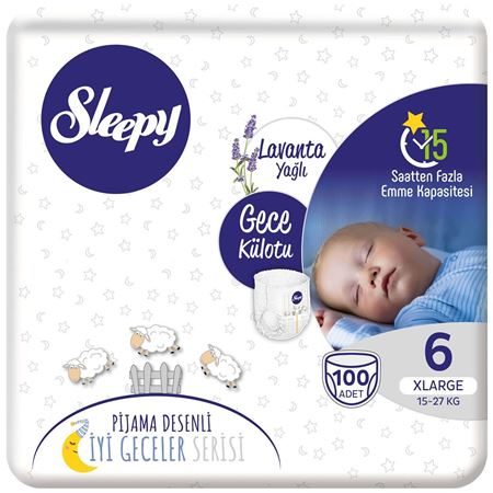 Sleepy Gece Külotu 6 Numara Xlarge 100 Adet